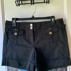 White House Black Market Women's Black Dressy Shorts, 6